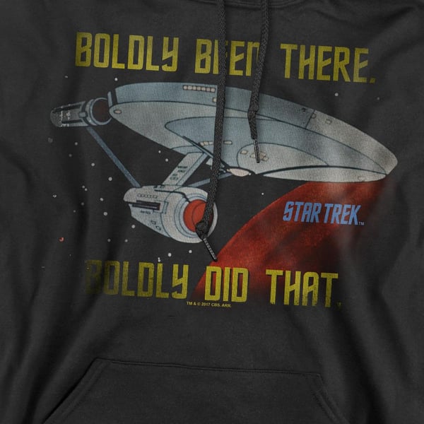 Star Trek Mens Boldly Did That Hoodie