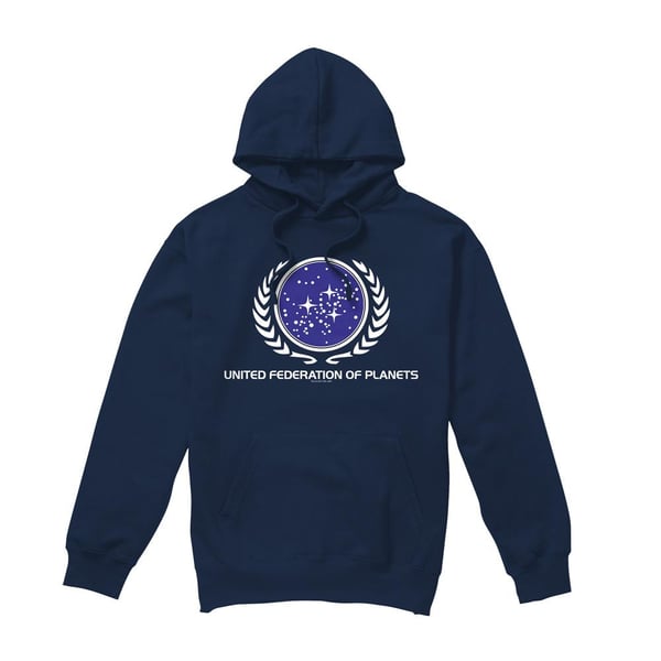 Star Trek Mens United Federation Logo Hoodie Star Trek Mens United Federation Logo Hoodie