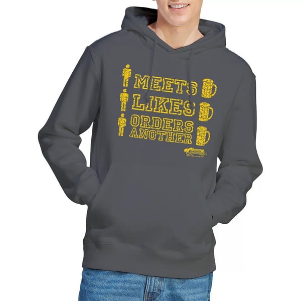 Cheers Mens Man Meets Beer Hoodie