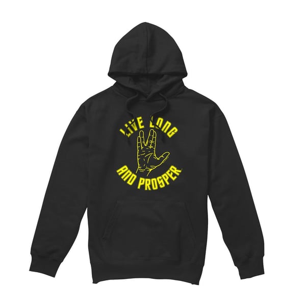 Star Trek Mens Live Long Hand Hoodie Star Trek Mens Live Long Hand Hoodie