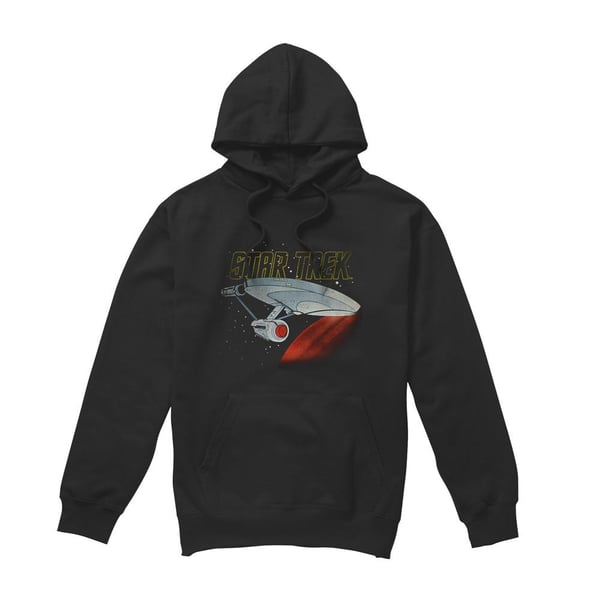 Star Trek Mens Enterprise Retro Hoodie Star Trek Mens Enterprise Retro Hoodie