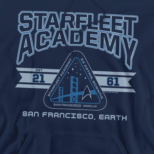 Star Trek Mens Starfleet Academy Earth Hoodie