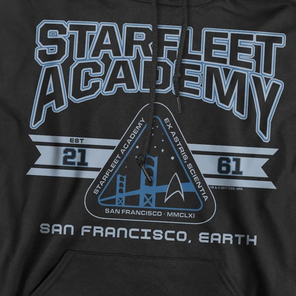 Star Trek Mens Starfleet Academy Earth Hoodie