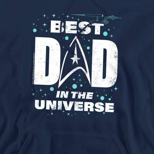 Star Trek Mens Best Dad in the Universe Fathers Day Hoodie