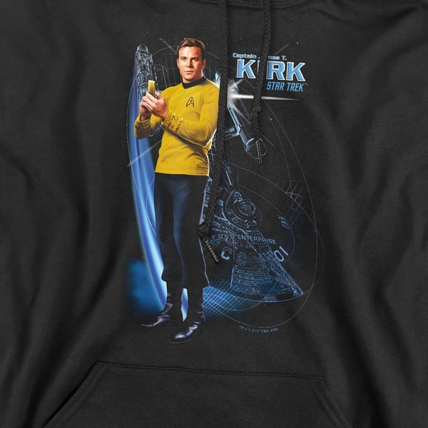 Star Trek Mens Galactic Captain Kirk Hoodie