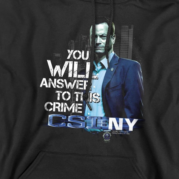 CSI: NY Mens You Will Answer Hoodie