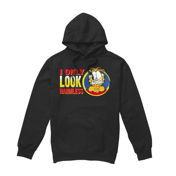 Garfield Mens I Only Look Harmless Hoodie Garfield Mens I Only Look Harmless Hoodie
