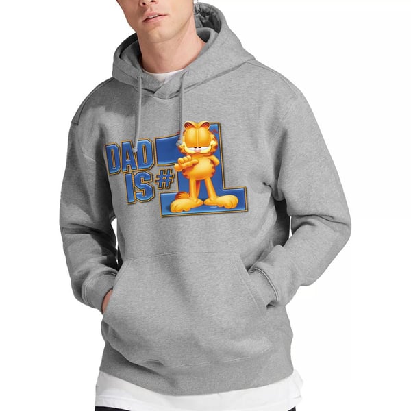 Garfield Mens Dad Is Number One Hoodie