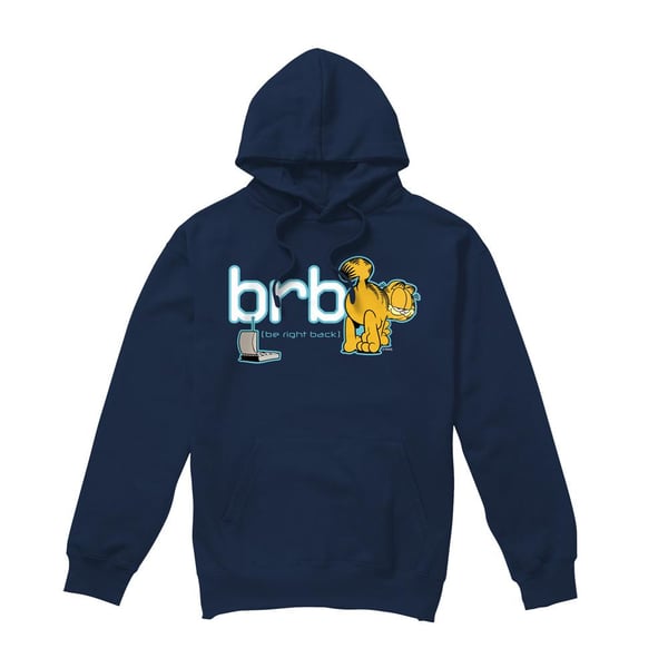 Garfield Mens Be Right Back Hoodie Garfield Mens Be Right Back Hoodie