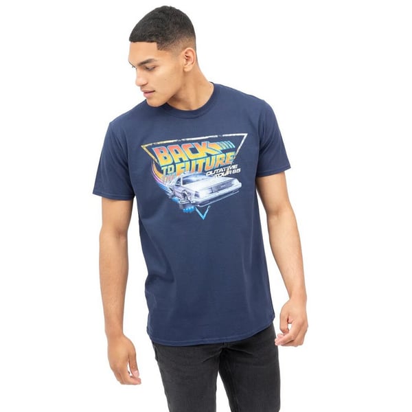 Back To The Future Mens Tour Cotton T-Shirt