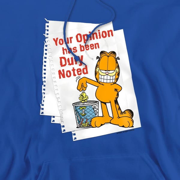 Garfield Mens Duly Noted Hoodie