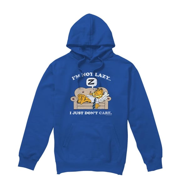 Garfield Mens Not Lazy Hoodie Garfield Mens Not Lazy Hoodie