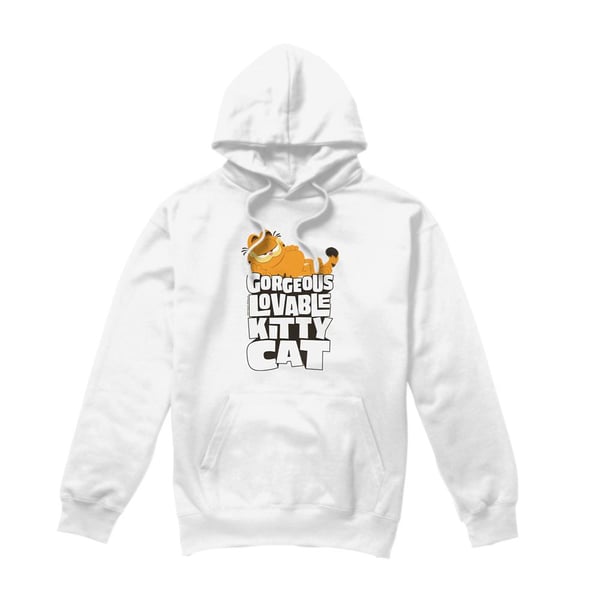 Garfield Movie Mens Lovable Kitty Cat Hoodie Garfield Movie Mens Lovable Kitty Cat Hoodie