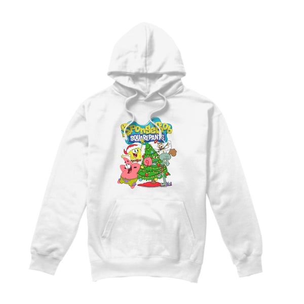 SpongeBob SquarePants Mens Christmas Tree Hoodie SpongeBob SquarePants Mens Christmas Tree Hoodie