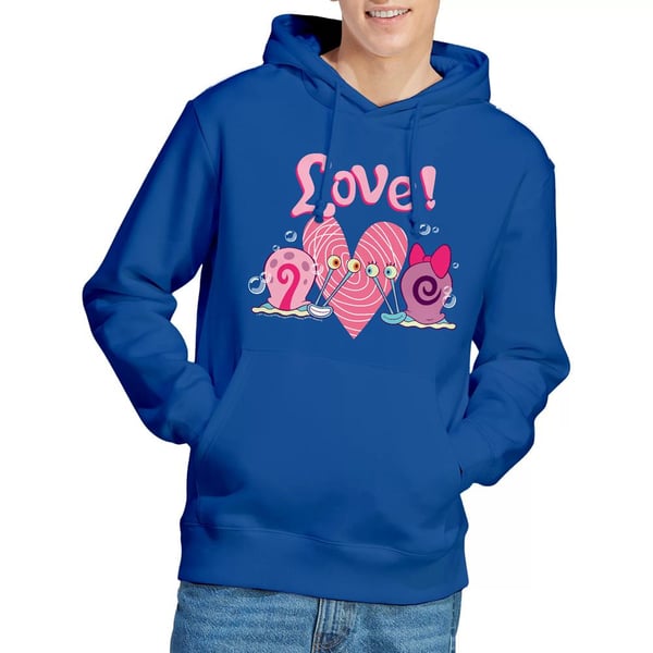 SpongeBob SquarePants Mens Valentine´s Love Gary & Snellie Hoodie