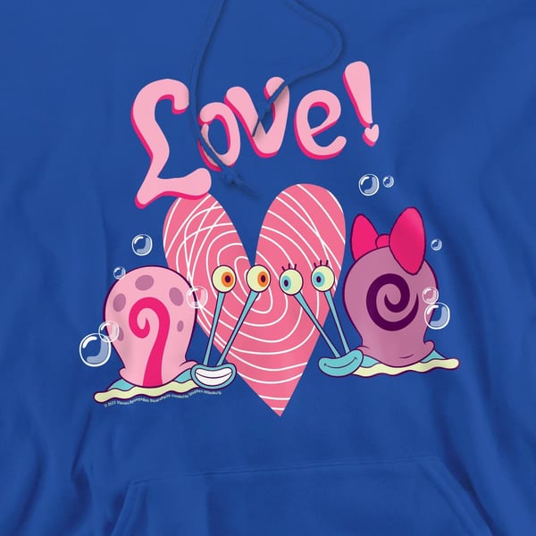SpongeBob SquarePants Mens Valentine´s Love Gary & Snellie Hoodie