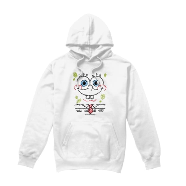 SpongeBob SquarePants Mens Scribble Smile Hoodie SpongeBob SquarePants Mens Scribble Smile Hoodie