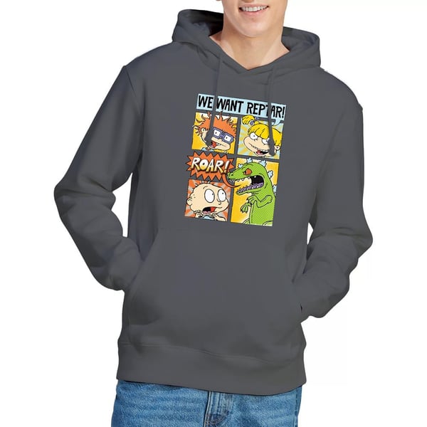 Rugrats Mens We Want Reptar! Comic Hoodie