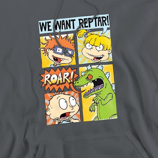 Rugrats Mens We Want Reptar! Comic Hoodie