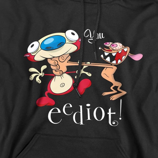 Ren & Stimpy Mens You Eediot Hoodie