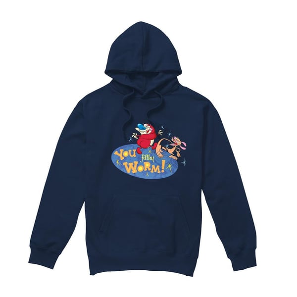 Ren & Stimpy Mens You Filthy Worm! Hoodie Ren & Stimpy Mens You Filthy Worm! Hoodie