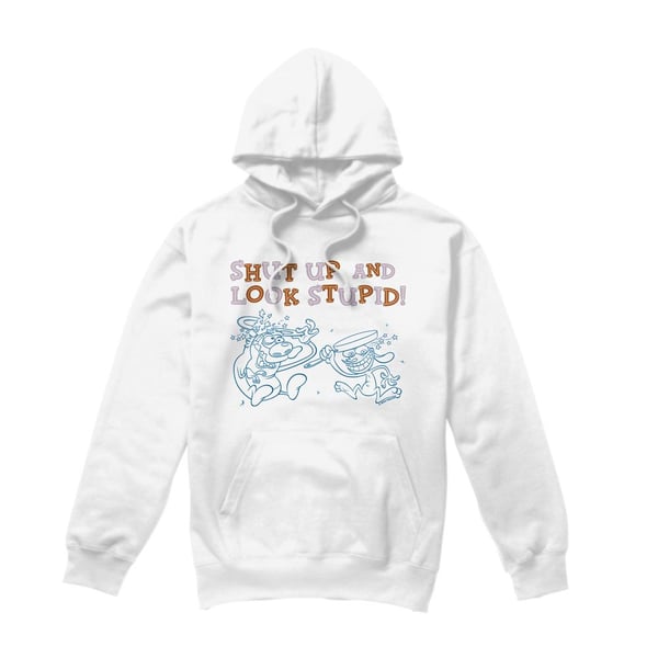 Ren & Stimpy Mens Shut Up And Look Stupid! Hoodie Ren & Stimpy Mens Shut Up And Look Stupid! Hoodie