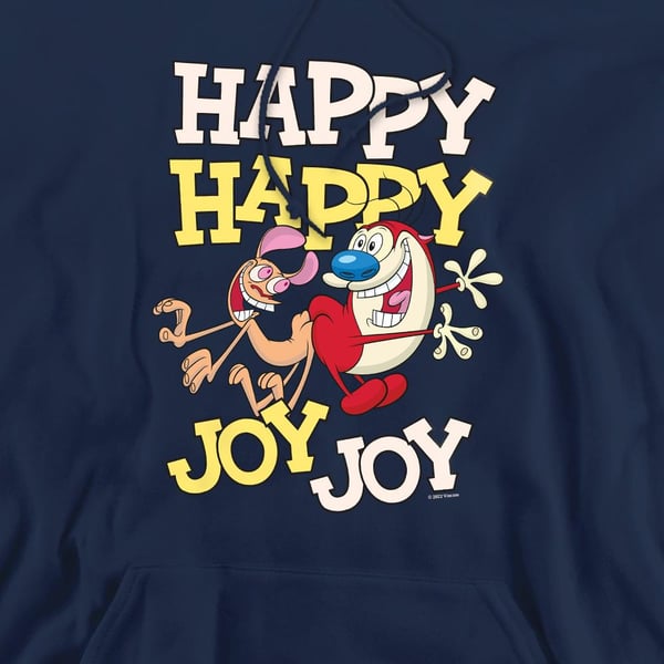 Ren & Stimpy Mens Happy Happy Joy Joy Hoodie