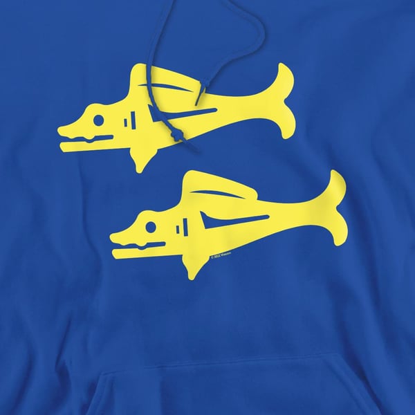 Legends of the Hidden Temple Mens Blue Barracudas Hoodie