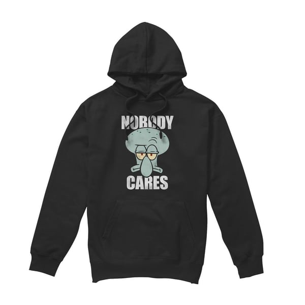SpongeBob SquarePants Mens Nobody Cares Meme Hoodie SpongeBob SquarePants Mens Nobody Cares Meme Hoodie