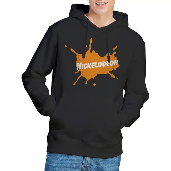 Nickelodeon Mens Retro Burst Logo Hoodie