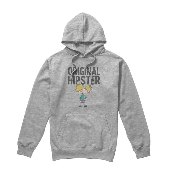 Hey Arnold! Mens Original Hipster Hoodie Hey Arnold! Mens Original Hipster Hoodie
