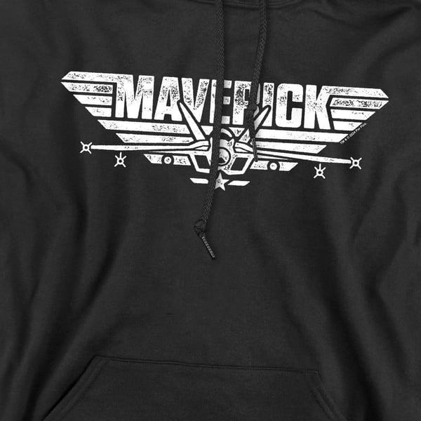 Top Gun Mens Maverick Logo Hoodie