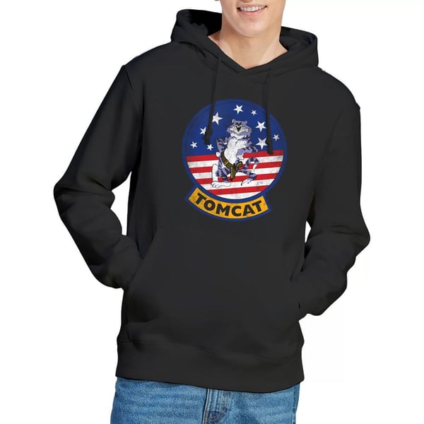 Top Gun Mens Tomcat Logo Hoodie