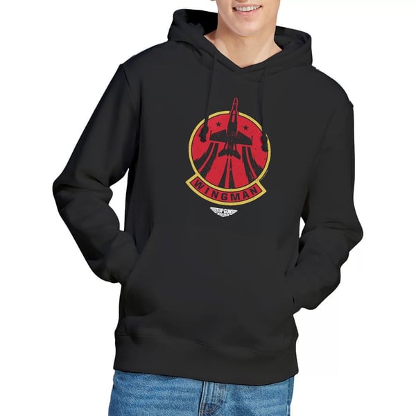 Top Gun Mens Wingman Logo Hoodie