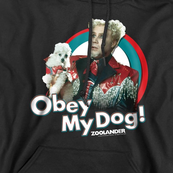 Zoolander Mens Obey My Dog Hoodie