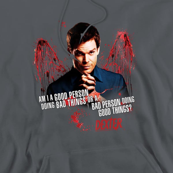 Dexter Mens Good Bad Hoodie