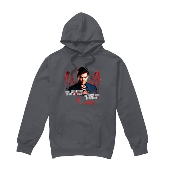 Dexter Mens Good Bad Hoodie Dexter Mens Good Bad Hoodie