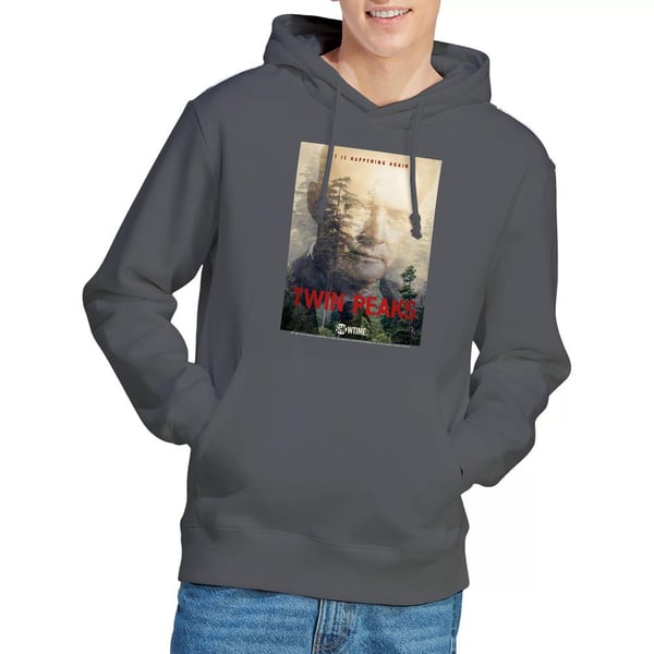 Twin Peaks Mens Dale Cooper Poster Hoodie