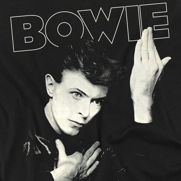 David Bowie Unisex Adult Heroes Cover T-Shirt