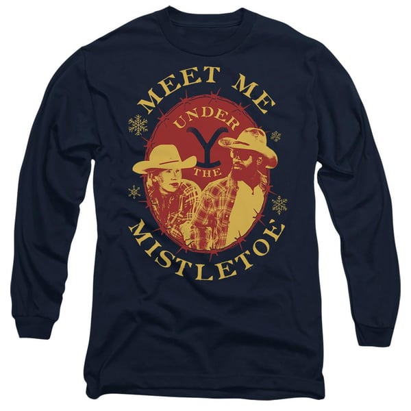 Yellowstone Unisex Adult Meet Me Under The Mistletoe Christmas T-Shirt Yellowstone Unisex Adult Meet Me Under The Mistletoe Christmas T-Shirt