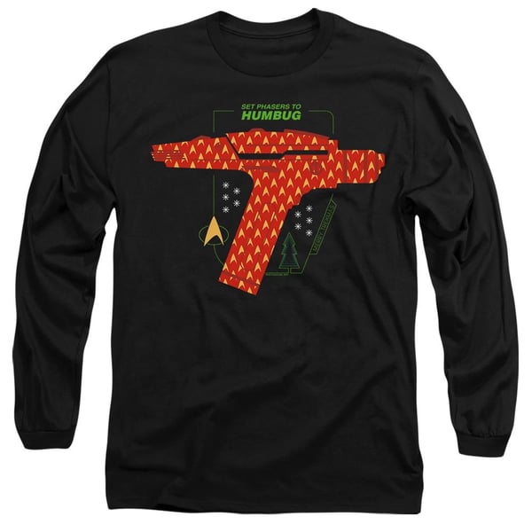 Star Trek: The Original Series Unisex Adult Phaser Set To Humbug Christmas T-Shirt Star Trek: The Original Series Unisex Adult Phaser Set To Humbug Christmas T-Shirt