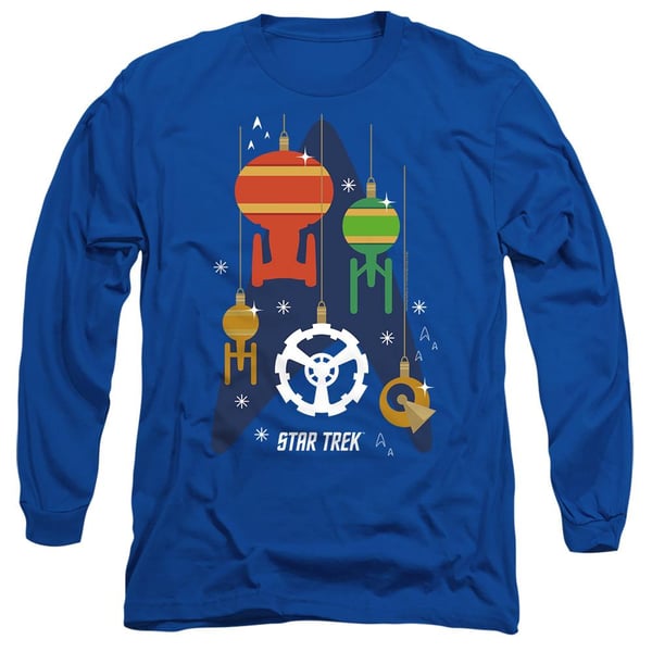 Star Trek Unisex Adult Spaceship Bauble Christmas T-Shirt Star Trek Unisex Adult Spaceship Bauble Christmas T-Shirt