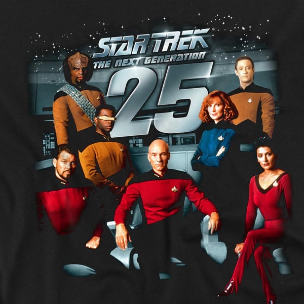 Star Trek Unisex Aikuisten 25-vuotisjuhla T-paita