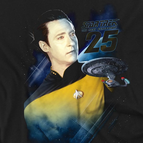 Star Trek Unisex Adult 25th Data T-Shirt