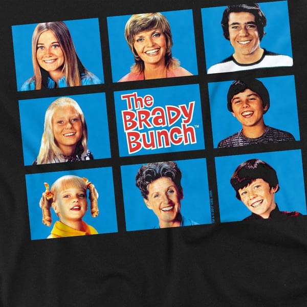 The Brady Bunch Unisex T-shirt med ramme til voksne