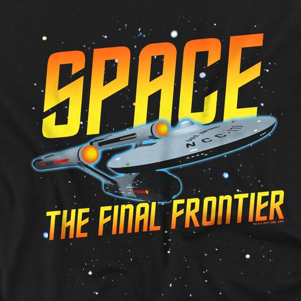 Star Trek Unisex Aikuisten Avaruus T-paita