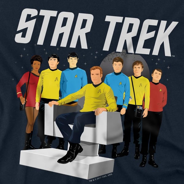 Star Trek Unisex aikuisten Vector Crew T-paita