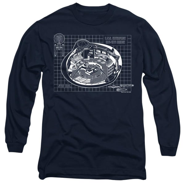 Star Trek Unisex Adult Bridge Print T-Shirt