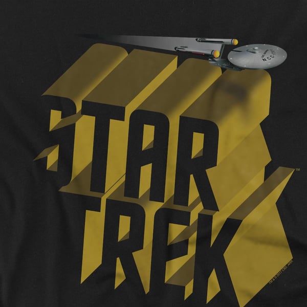 Star Trek Unisex Aikuisten 3D-logo T-paita