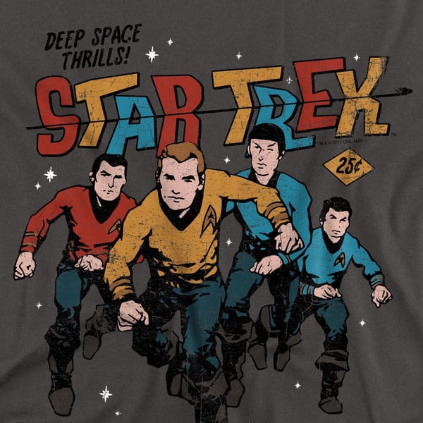 Star Trek Unisex Adult Deep Space Thrills T-Shirt